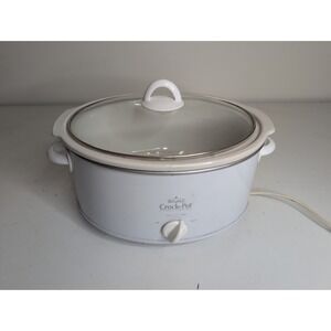 Rival Crock-Pot SCV553 Oval Slow Cooker White 5–6 Qt Tested Working